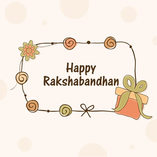 Raksha Bandhan 축 하에 대 한 인사말 카드. — 스톡 벡터