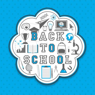 Etiket, etiket veya etiket için okula geri.