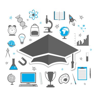 Creative stylish educational elements.