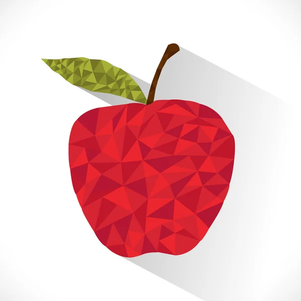 Elegante manzana abstracta con hoja . — Vector de stock