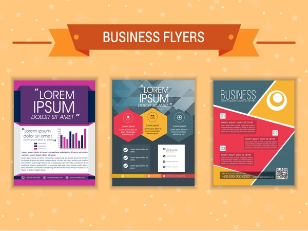 Set van business flyer. — Stockvector