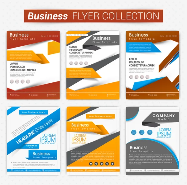 Sammlung professioneller Business-Flyer. — Stockvektor