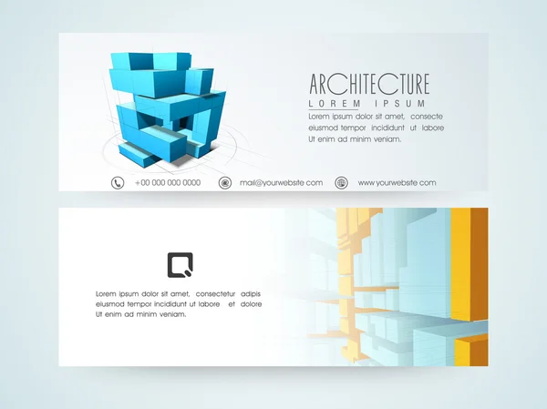 Architecture web header design. — Stock Vector