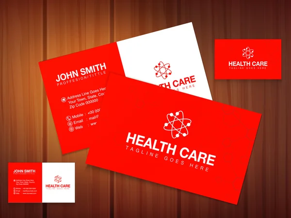 Business or visiting card for Health Care. — Stok Vektör