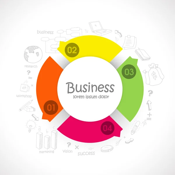 Layout de modelo de infográfico criativo . — Vetor de Stock