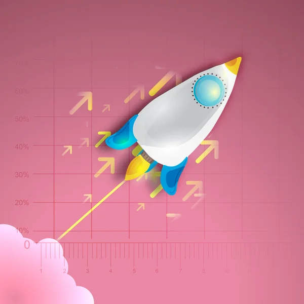 Creative rocket for business startup. — Stockvector