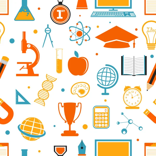 Colorful creative set of educational supplies. — Wektor stockowy
