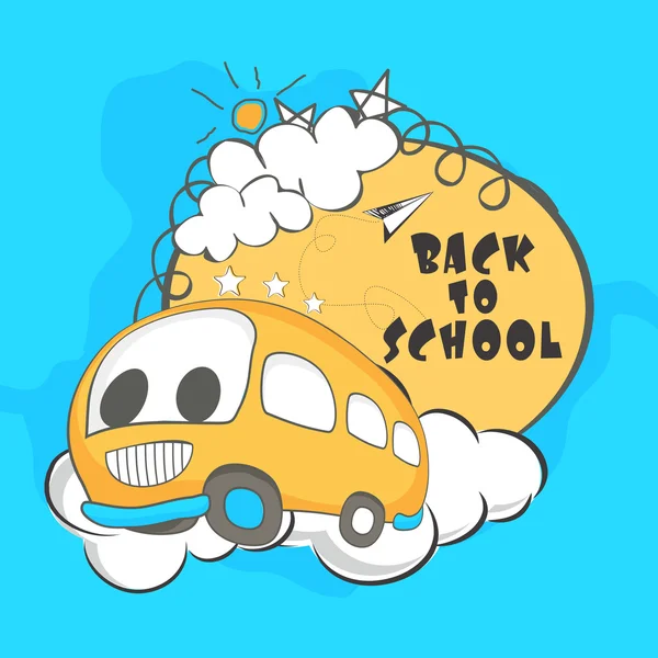 Illustration of a bus for Back to School. — 图库矢量图片