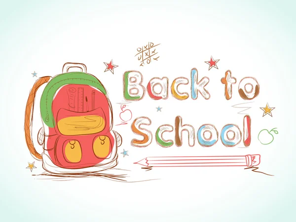 Creatieve illustratie voor Back to School. — Stockvector