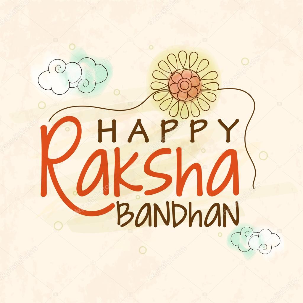 Greeting card for Raksha Bandhan celebration.