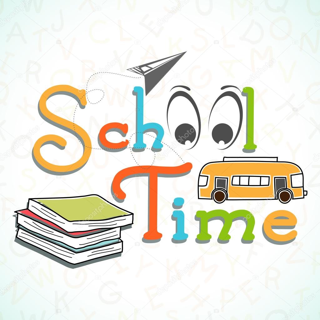 Creative illustration for School time.