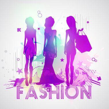 Güzel elbiseli genç moda kız.