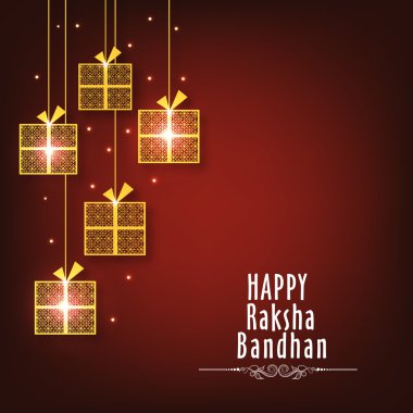 Mutlu Raksha Bandhan için altın hediye.