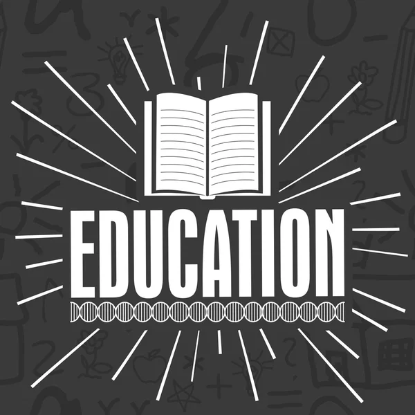 Stylish text with book for Education. — Stockvector