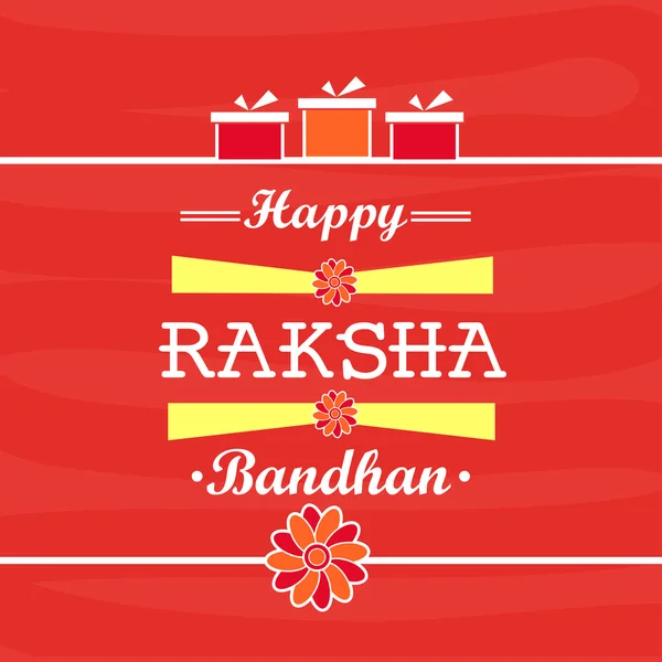 Grußkarte für Raksha Bandhan Feier. — Stockvektor