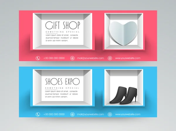 Diseño de encabezado web o banner . — Vector de stock