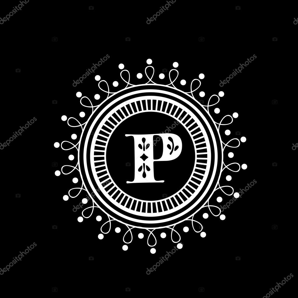 Premium Monogram With English Alphabet P Stock Vector Image By C Alliesinteract 80214678