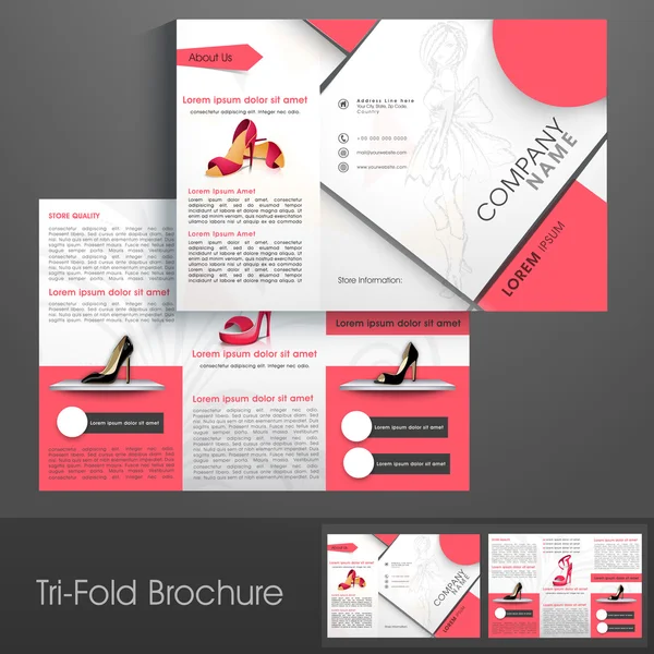 Stylish trifold or template for Women's Sandal Shop. — Stockový vektor