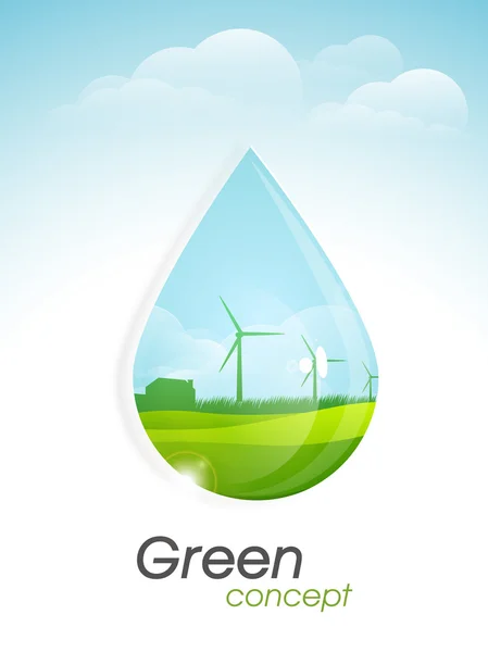 Template, banner or flyer for Go Green concept. — Wektor stockowy