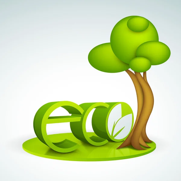Creative globe for Ecology concept. — Stock Vector