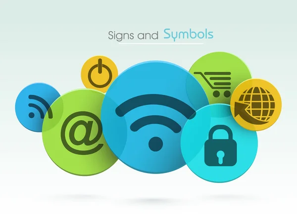 Set of web signs and symbols. — 스톡 벡터