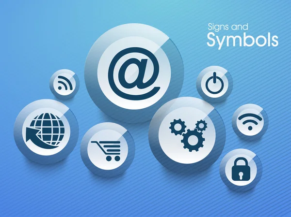 Set of web signs and symbols. — Stock vektor