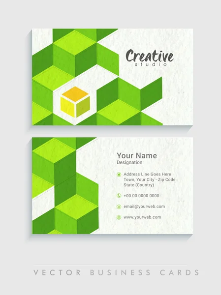 Abstract horizontal business card set. — Stok Vektör