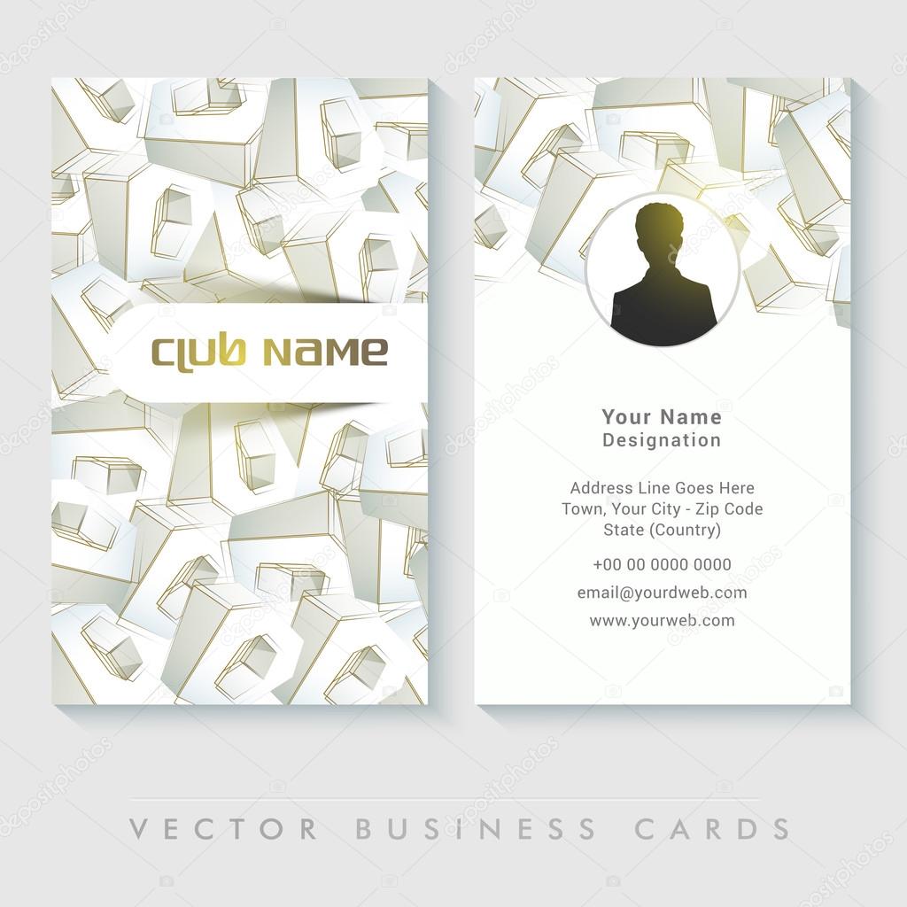 Abstract horizontal business card set.