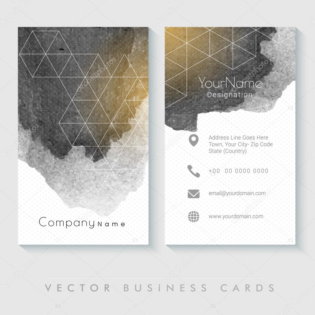 Professional vertical business card or visiting card set.