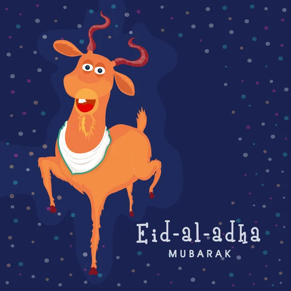 Eid-Al-Adha celebration with goat. — Stok Vektör