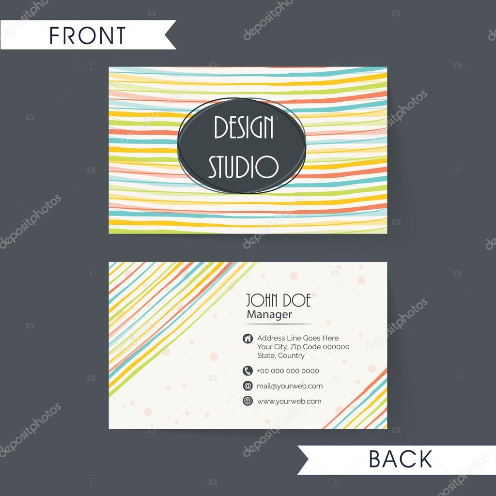 Business card or visiting card set.