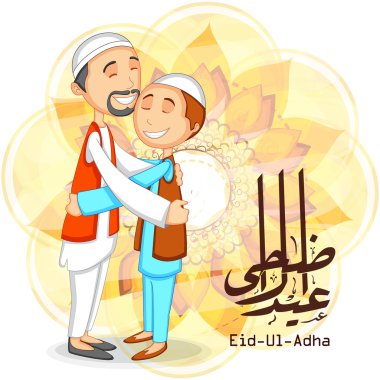 Muslim men celebrating Eid-Ul-Adha festival.