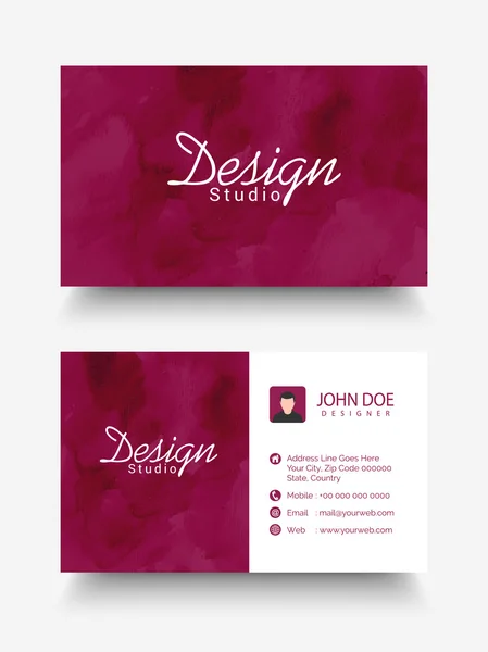 Creative horizontal business or visiting card. — Stok Vektör