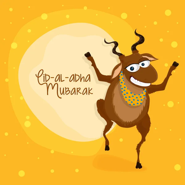 Eid-al-adha Feier mit Ziege. — Stockvektor
