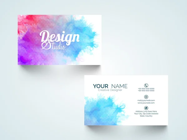 Elegante tarjeta de visita horizontal o tarjeta de visita . — Vector de stock