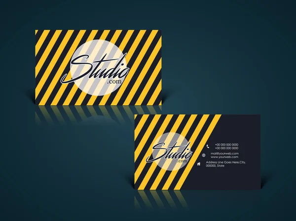 Elegante tarjeta de visita horizontal o tarjeta de visita . — Vector de stock