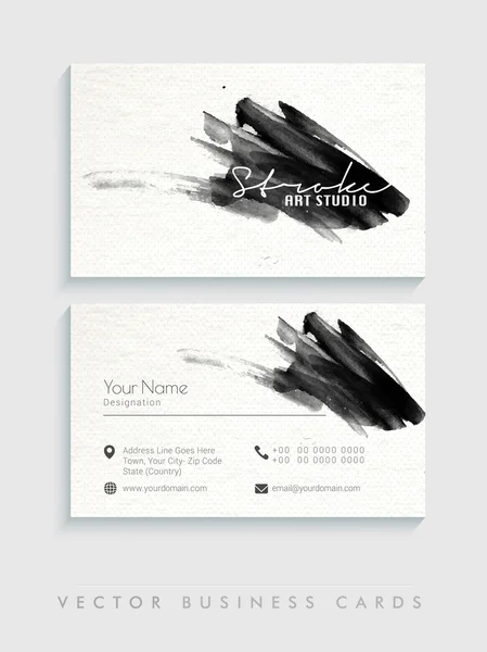 Tarjeta creativa horizontal de visita o de negocios . — Vector de stock