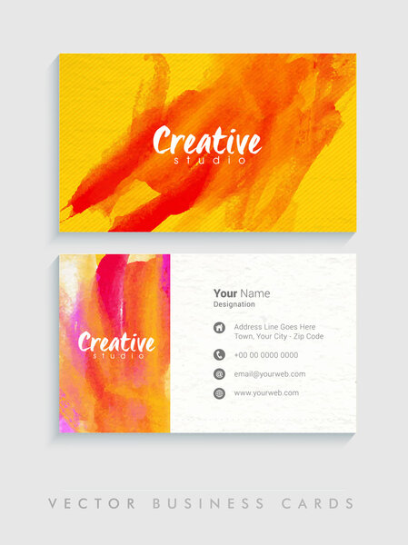 Горизонтальная визитная карточка
.