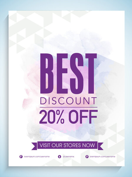Abstract Sale flyer, template or banner design.