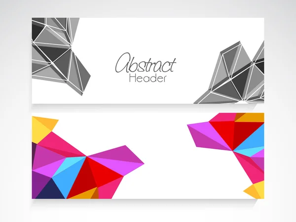 Conjunto de encabezado o banner del sitio web abstracto . — Vector de stock