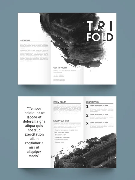 Design de modelo ou trifold elegante . —  Vetores de Stock