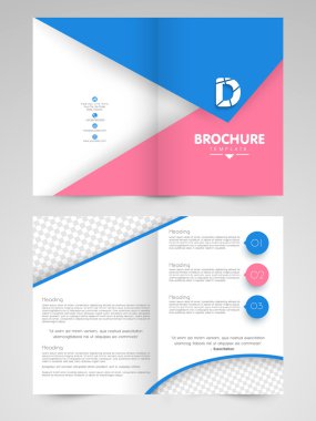 Yaratıcı iki sayfa broşür, şablon veya iş el ilanı.