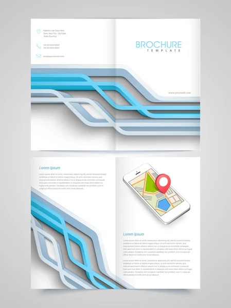 Abstract twee pagina Brochure, sjabloon of Flyer. — Stockvector