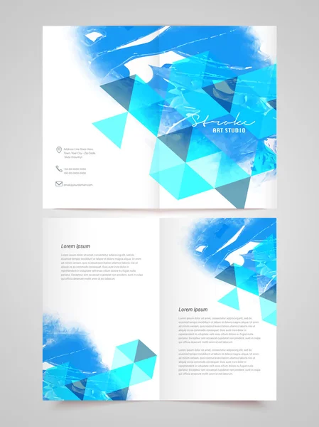 Abstract Two page Business Brochure, Flyer or Template. — Stock Vector