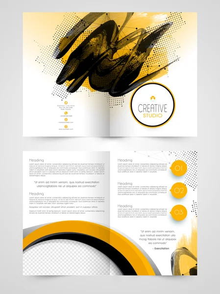 Abstract twee pagina Business Brochure, Flyer of sjabloon. — Stockvector