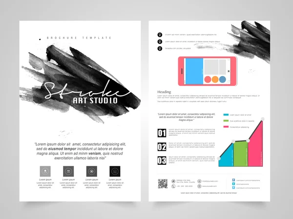 Folleto de negocios, plantilla o diseño de volante . — Vector de stock