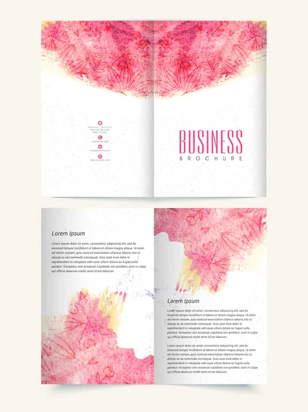 Brochura de negócios de duas páginas criativas, modelo ou folheto . — Vetor de Stock