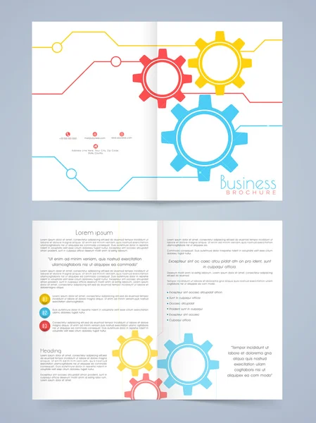 Design elegante di due pagine Business Flyer o Brochure . — Vettoriale Stock