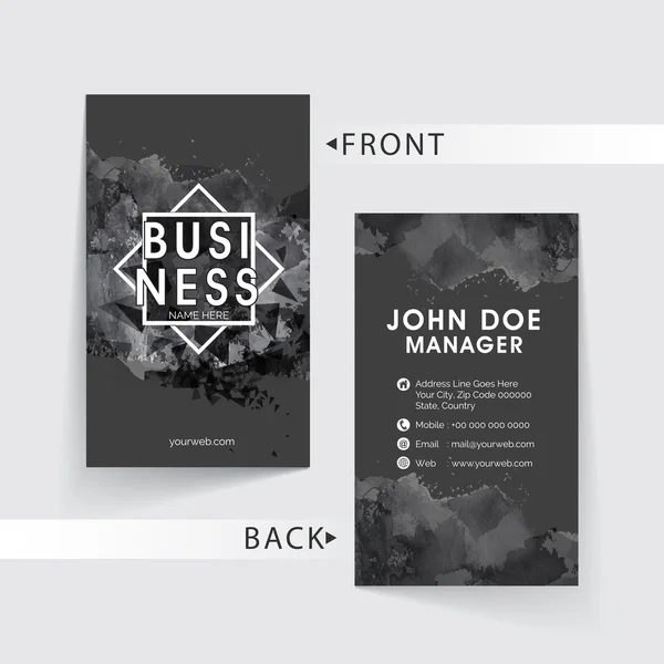 Abstract vertical business card or visiting card set. — Διανυσματικό Αρχείο