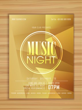 Şık el ilanı veya müzik gece parti kutlama için banner.